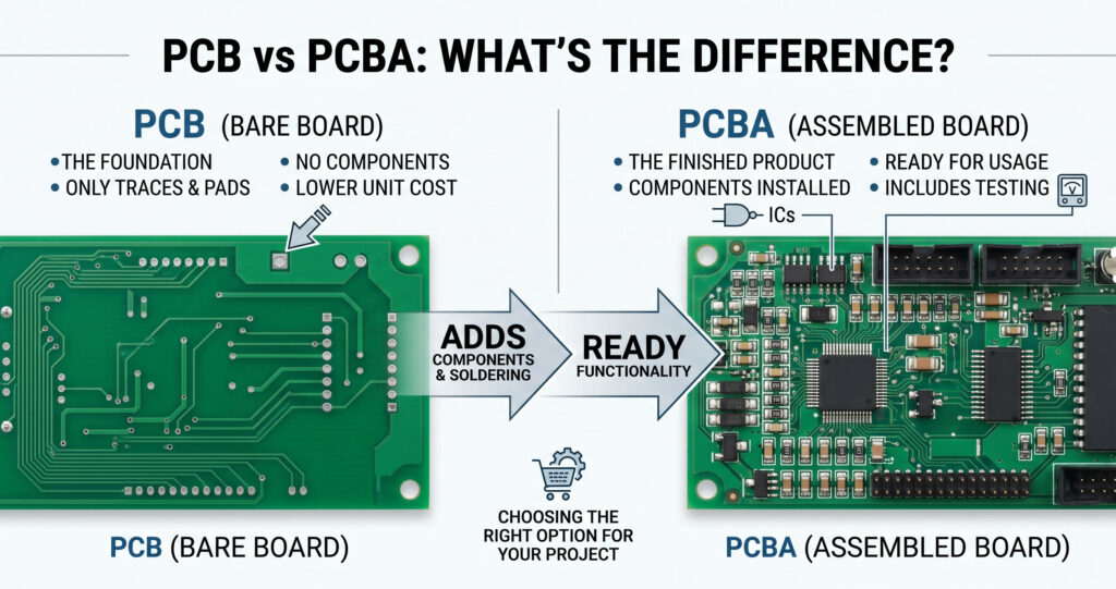 PCB vs PCBA : Quelle est la différence et lequel choisir ?