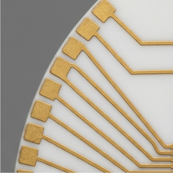 Custom Round Ceramic PCB with High-Density Copper Traces for LED/High-Temp Applications