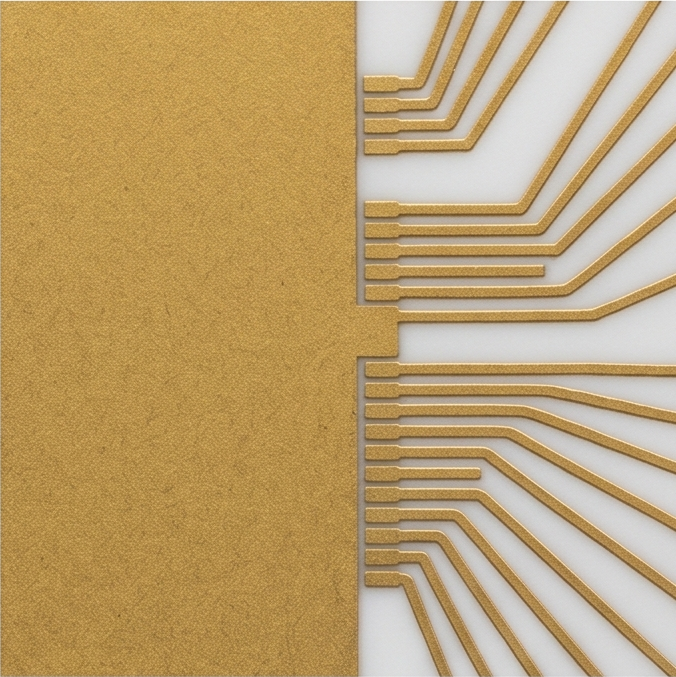 Custom Round Ceramic PCB with High-Density Copper Traces for LED/High-Temp Applications