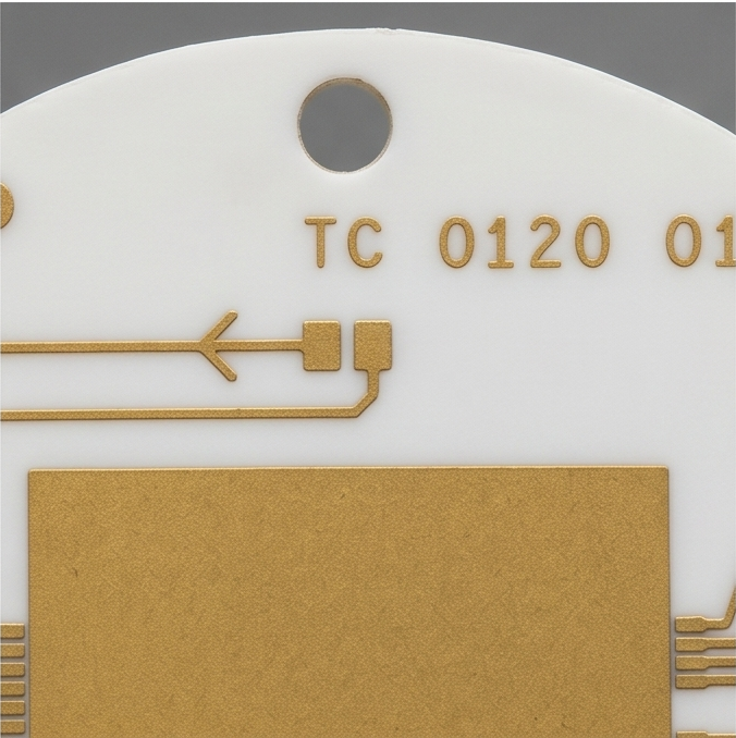 Custom Round Ceramic PCB with High-Density Copper Traces for LED/High-Temp Applications