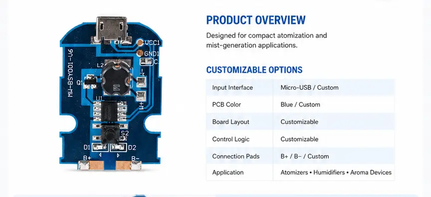 Atomization driver module overview and customizable options